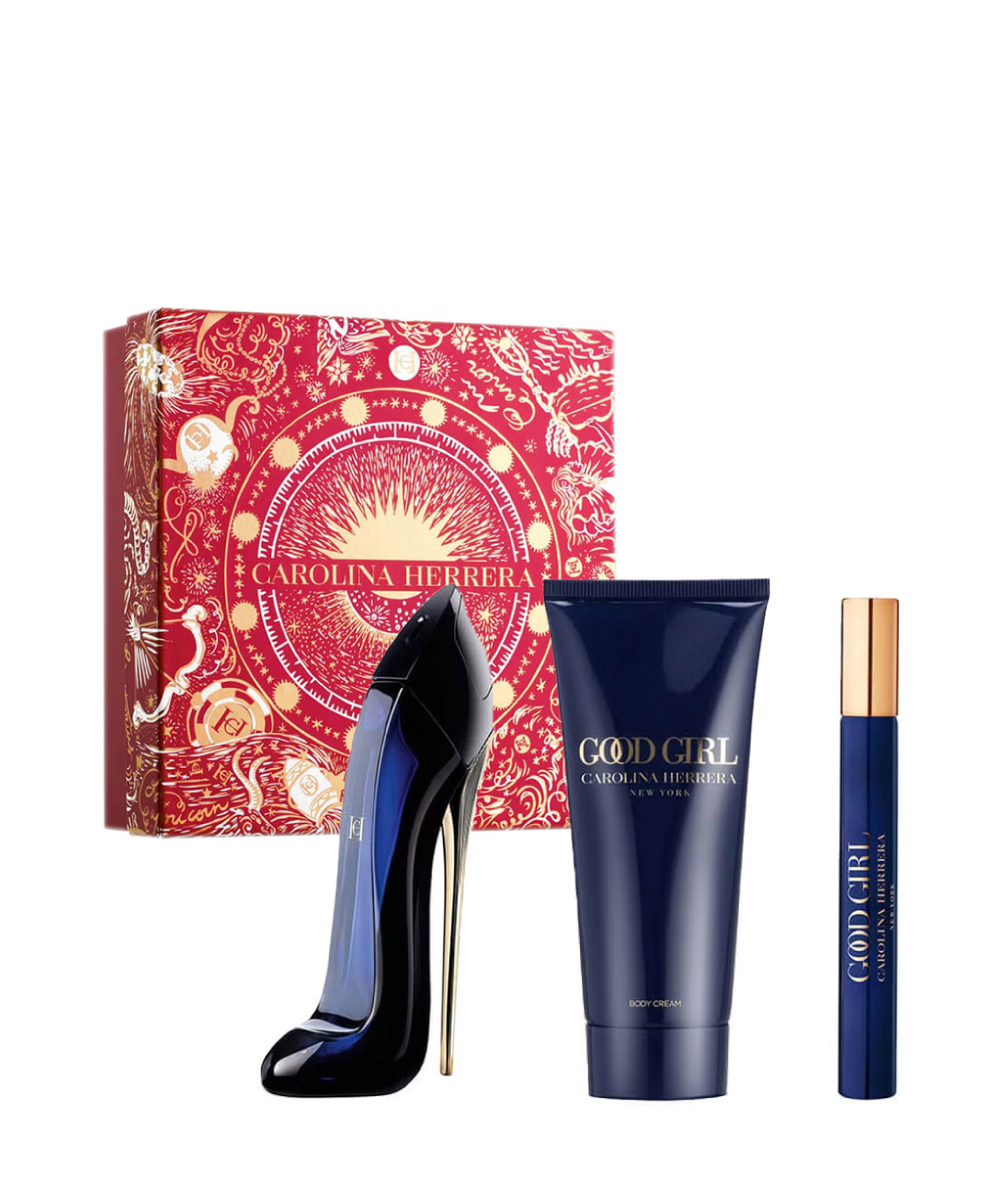 Carolina Herrera Good Girl Eau de Parfum 2.7oz + Eau de Parfum 0.34oz + Body Lotion 3.4oz Gift Set For Women