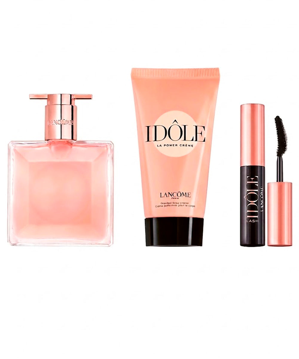 Lancome Idole Eau de Parfum 1.7oz + Body Lotion 1.7oz + Mascara 0.85oz  Gift Set For Women
