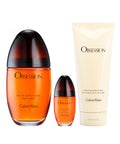 Calvin Klein Obsession Woman Eau de Parfum 3.4oz + Body Lotion 3.4oz + Eau de Parfum 0.5oz Gift Set For Women