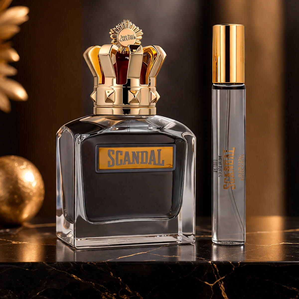 Jean Paul Gaultier Scandal Eau de Toilette 3.4oz + Eau de Toilette 0.68oz Gift Set For Men