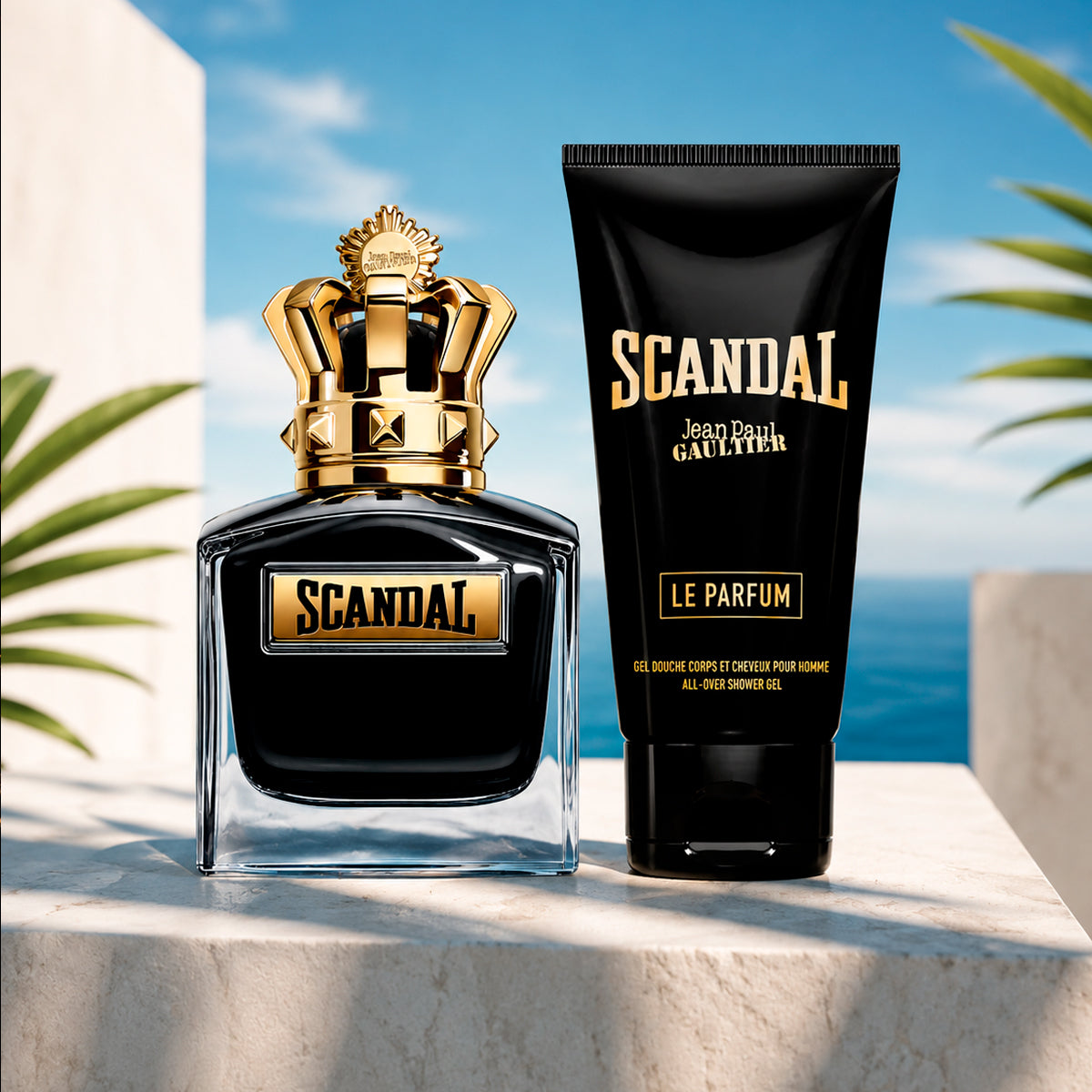 Jean Paul Gaultier Scandal Le Parfum Intense Eau de Parfum 3.4oz + Gel Douche 2.5oz Gift Set For Men