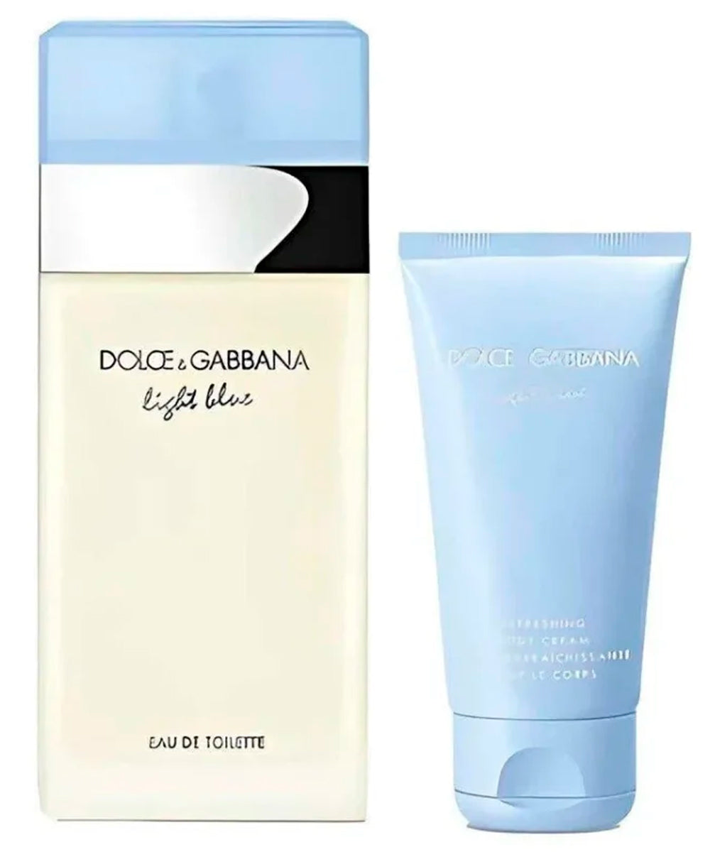 Dolce & Gabanna Light Blue Eau de Toilette 3.3oz + Body Lotion 1.7oz Gift Set For Women