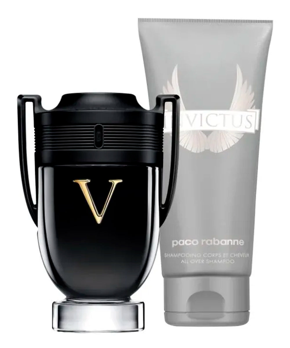 Paco Rabanne Invictus Victory Eau de Parfum Extreme 3.4oz + Shower Gel 3.4oz Gift Set For Men