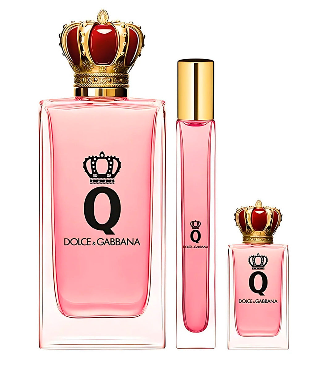 Dolce & Gabbana Q Eau De Parfum 3.4oz + Eau De Parfum 0.34oz + Eau De Parfum 0.17oz Gift Set For Women