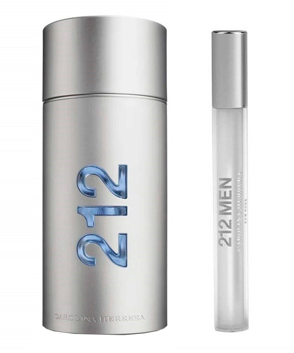 Carolina Herrera 212 Eau de Toilette 3.4oz + Eau de Toilette 0.34oz Gift Set For Men