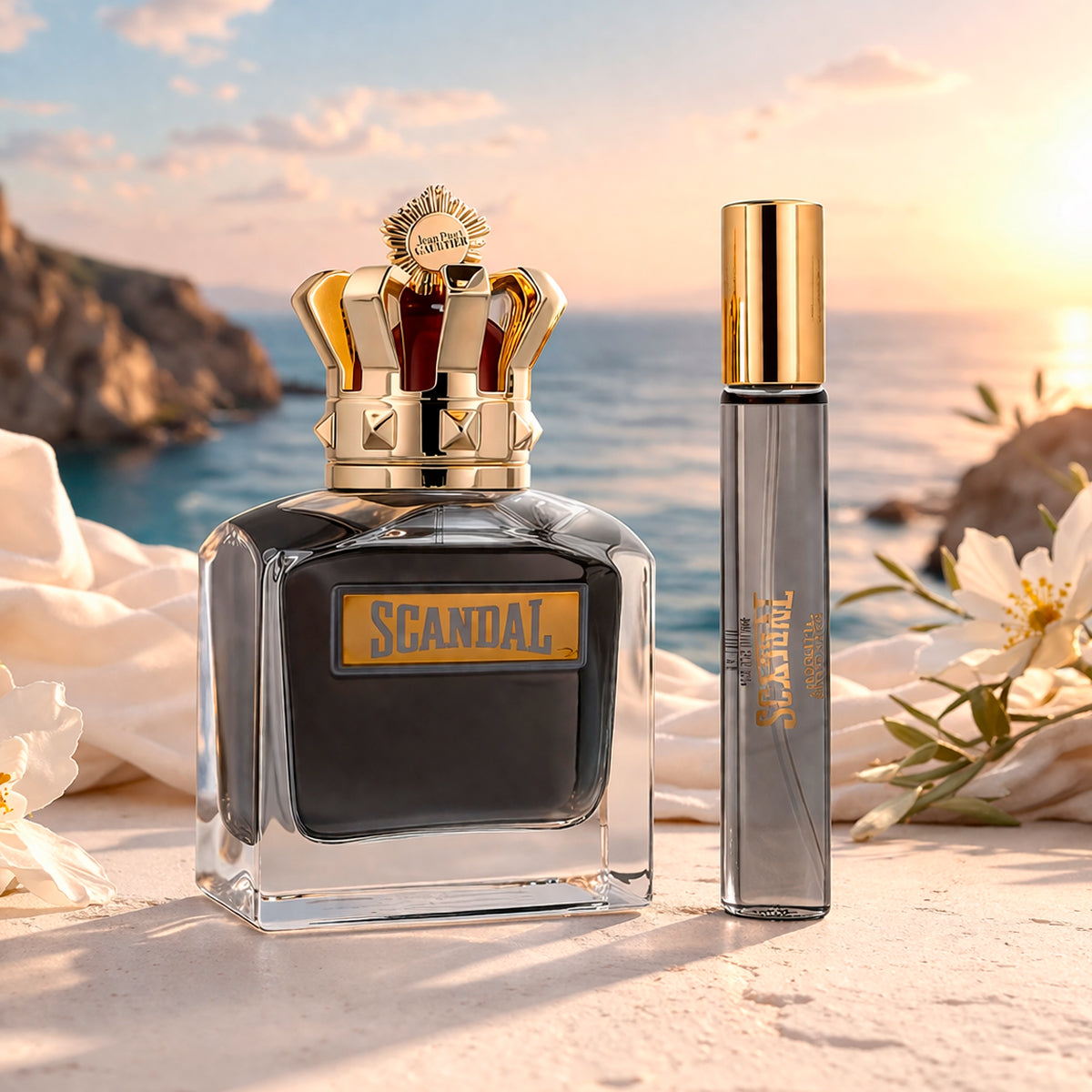 Jean Paul Gaultier Scandal Eau de Toilette 3.4oz + Eau de Toilette 0.68oz Gift Set For Men