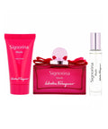 Salvatore Ferragamo Signorina Ribelle Eau de Parfum 3.4oz + Body Lotion 1.7oz + Eau de Parfum 0.34oz Gift Set For Women