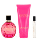 Jimmy Choo Rose Passion Eau de Parfum 3.4oz + Body Lotion 3.4oz + Eau de Parfum 0.25oz Gift Set For Women