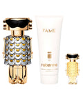 Paco Rabanne Fame Eau de Parfum 2.7oz + Body Lotion 3.4oz + Eau de Parfum 0.13oz Gift Set For Women