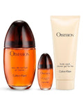 Calvin Klein Obsession Eau de Parfum 3.4oz + Eau de Parfum 0.5oz + Body Lotion 3.3oz Gift Set For Women