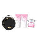 Gianni Versace Bright Crystal Eau de Toilette 3oz+ Body Lotion 3.4oz + Shower Gel 3.4oz + Pouch Gift Set For Women