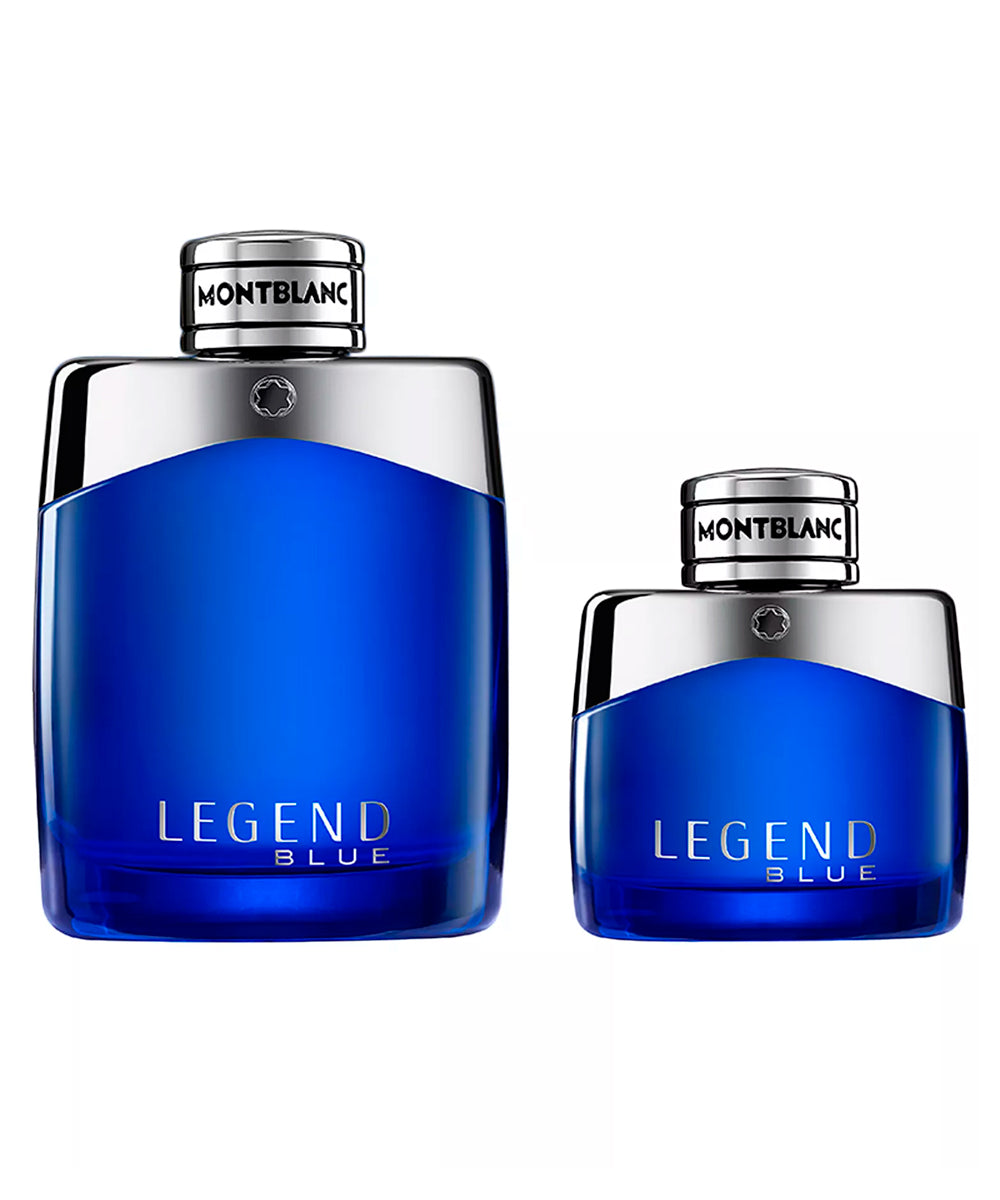 Montblanc Legend Blue Eau de Parfum 3.3oz + Travel Bottle 1oz Gift Set For Men