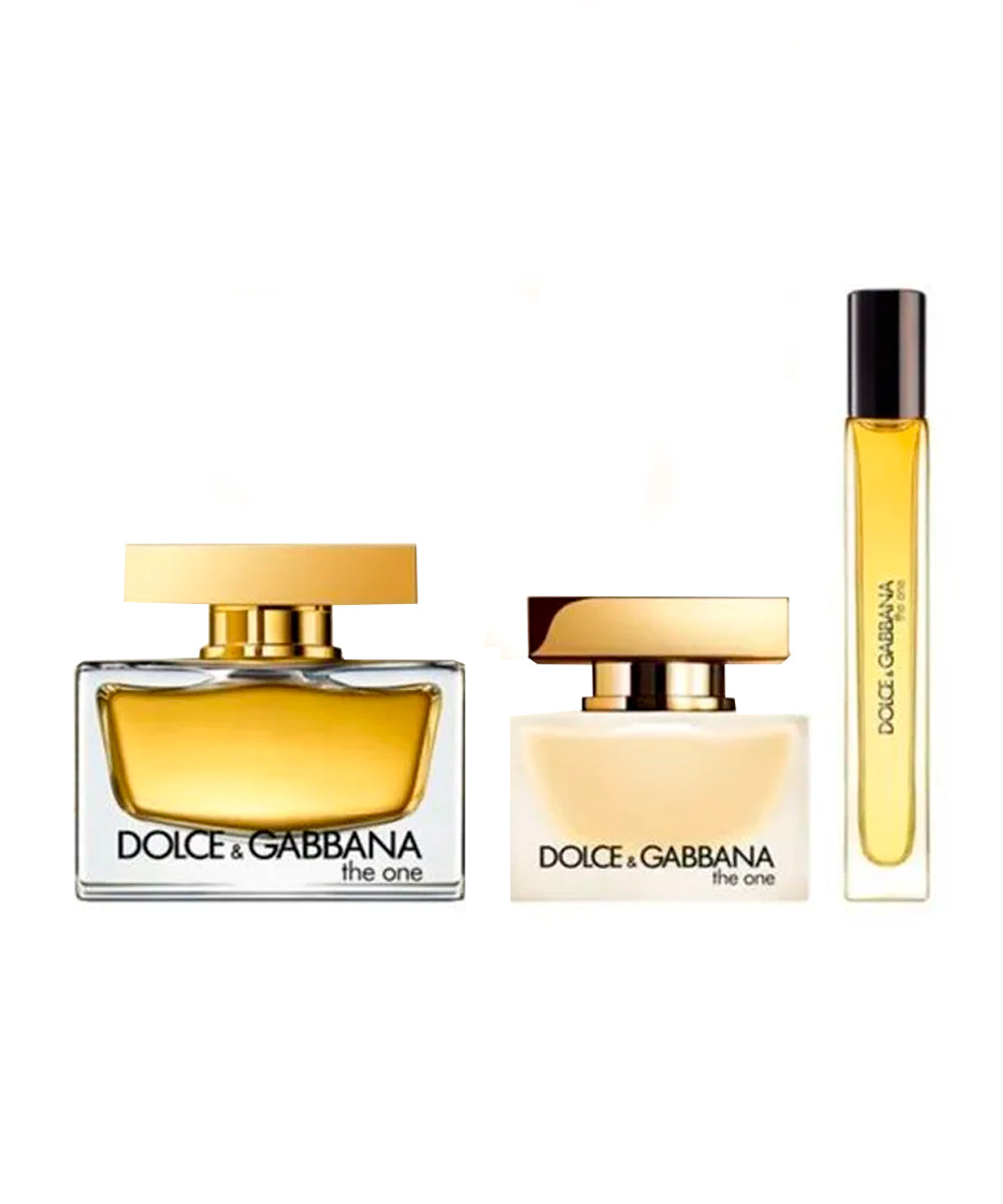 Dolce & Gabbana The One Eau de Parfum 2.5oz + Eau de Parfum 0.34oz + Hair Mist 1oz Gift Set For Women