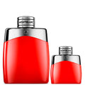 Montblanc Legend Red Eau de Parfum 3.3oz + Trave Bottle 1oz Gift Set For Men