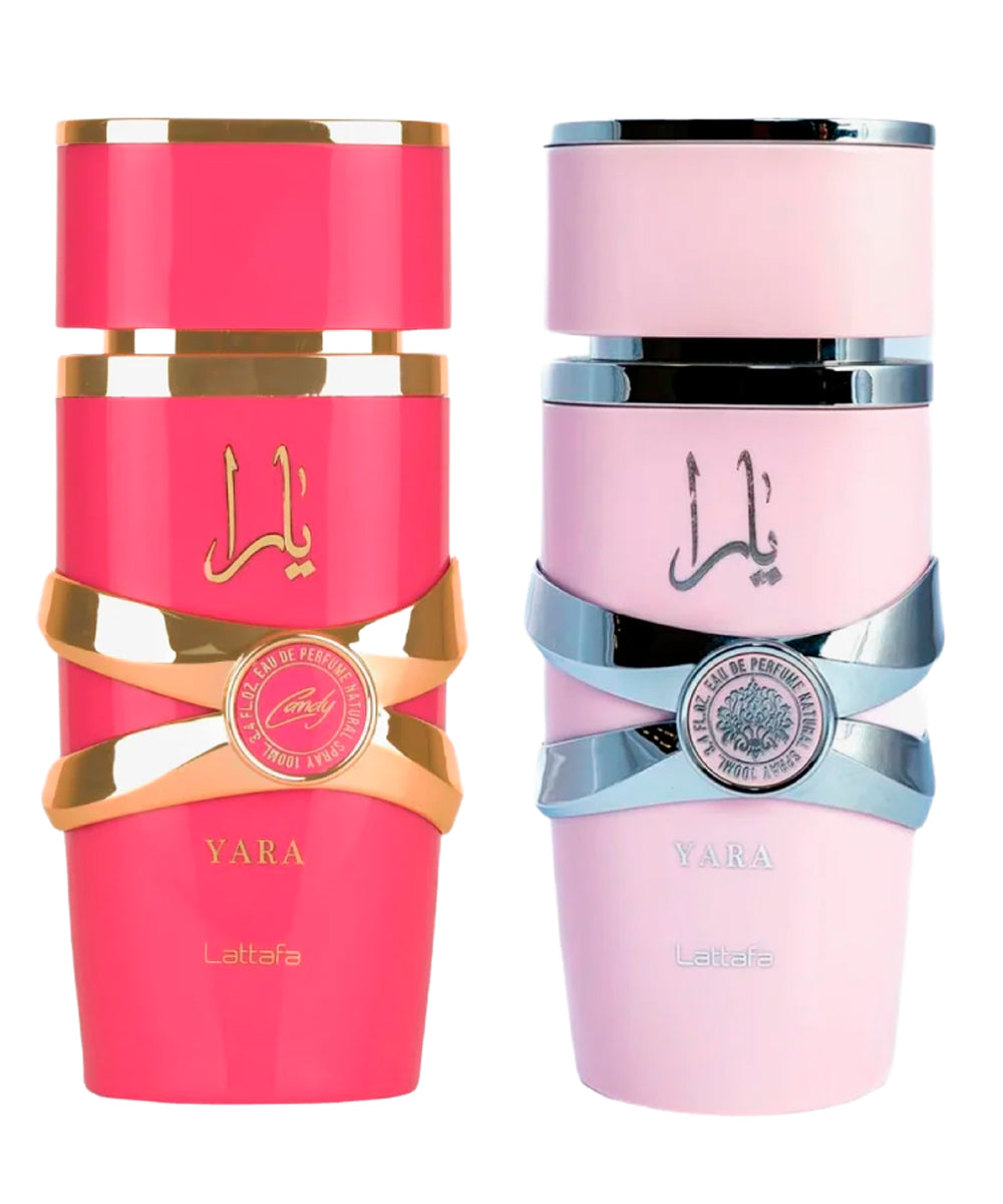 Lattafa Yara Eau de Parfum 3.4oz + Yara Candy Eau de Parfum 3.4oz Gift Set For Women