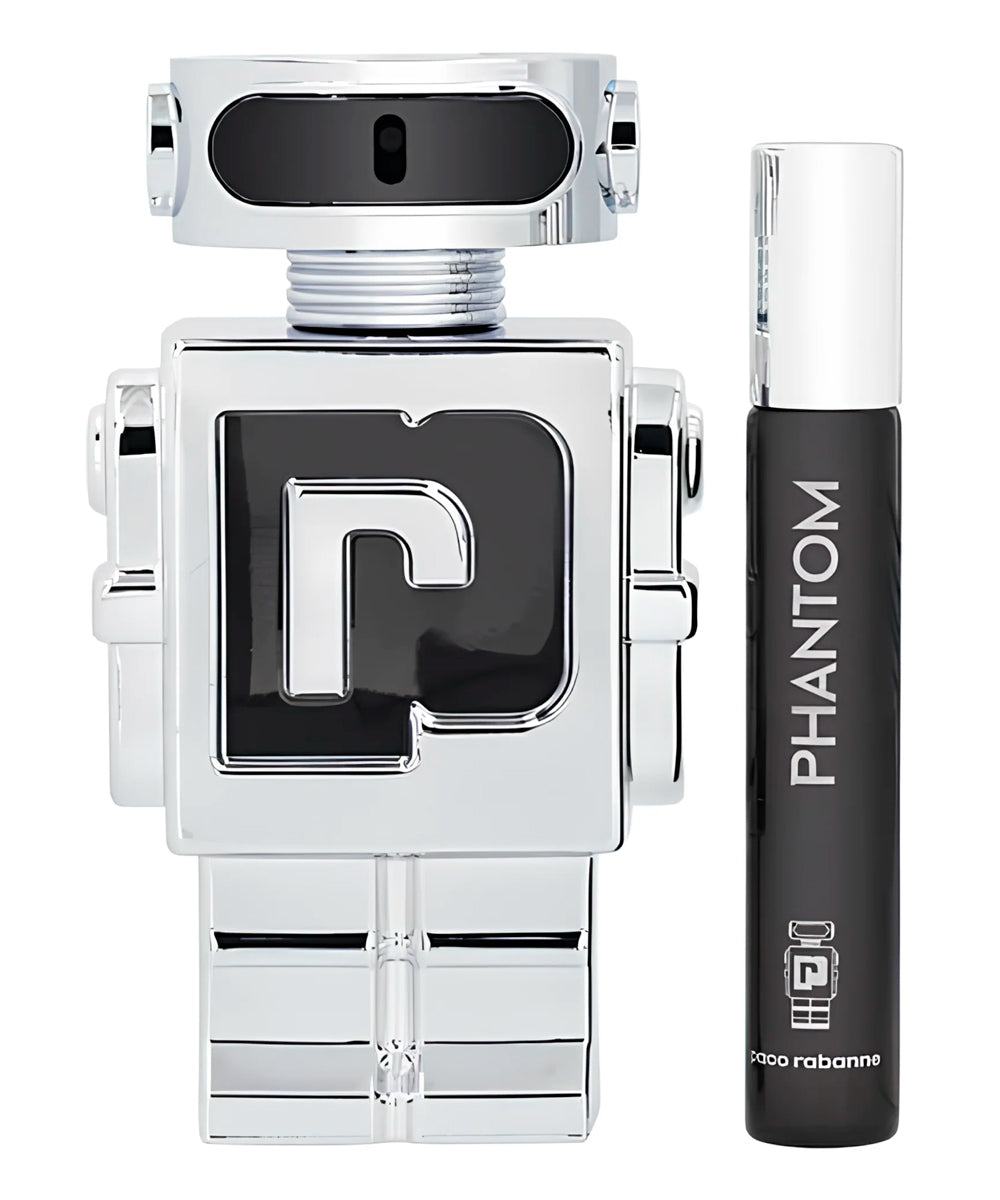 Paco Rabanne Phantom Eau de Toilette 3.4oz + Travel bottle 0.67oz Gift Set For Men