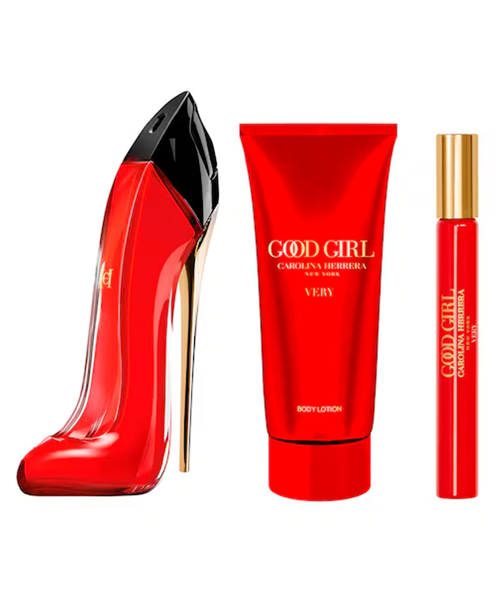 Carolina Herrera Very Good Girl Eau de Parfum 2.7oz + Eau de Parfum 0.34oz + Body Lotion 3.4oz Gift Set For Women