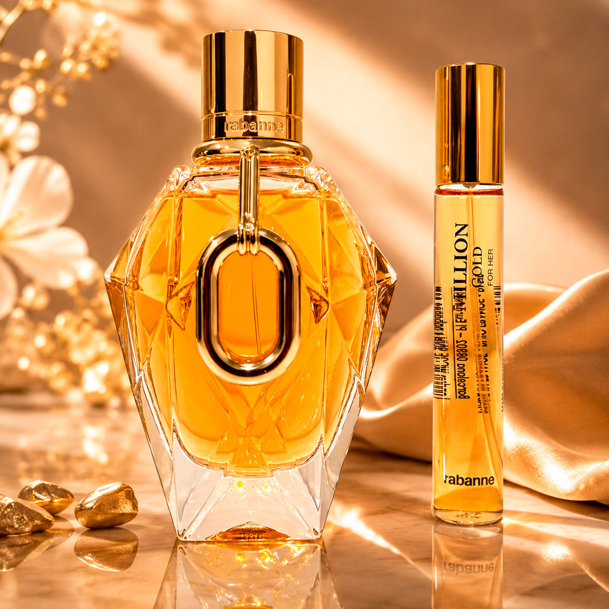 Paco Rabanne Million Gold Eau de Parfum 3oz + Eau de Parfum 0.67oz Gift Set For Women