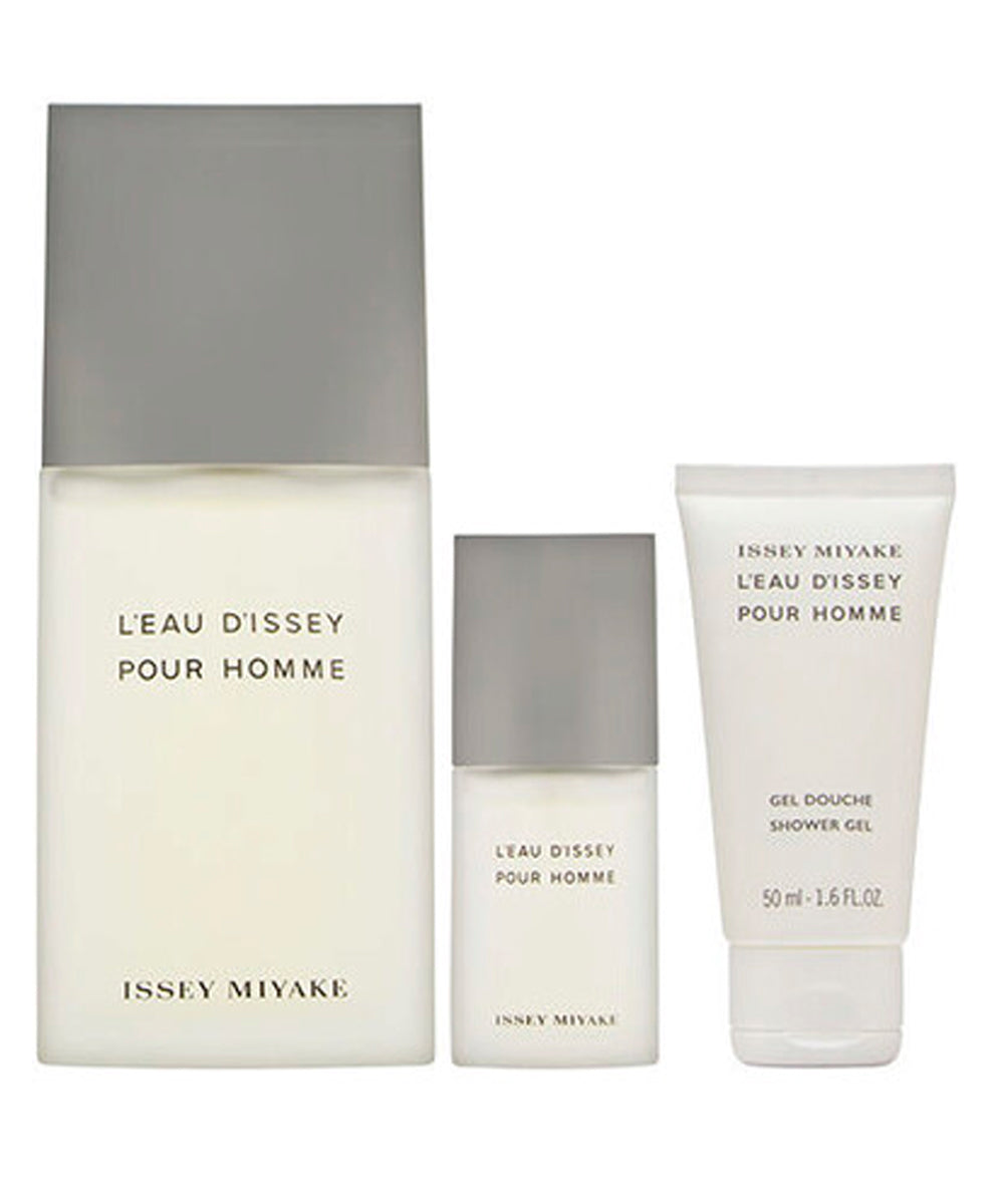 Issey Miyake L'eau D'issey 4.2oz Eau de Toilette + Shower Gel 1.7oz + Eau de Toilette 0.50oz Gift Set For Men