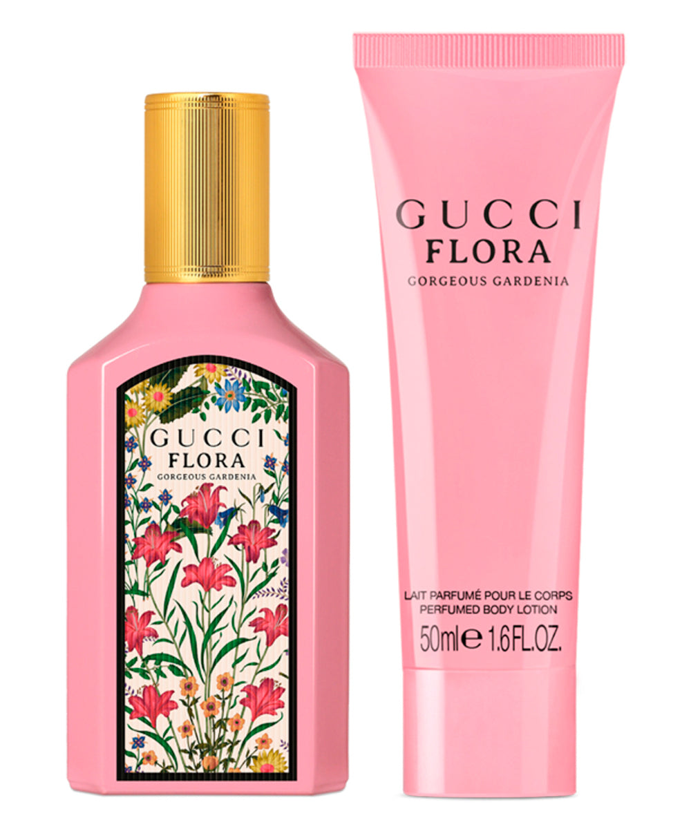 Gucci Flora Gorgeous Gardenia Eau de Parfum 1.6oz + Body Lotion 1.6oz Gift Set For Women