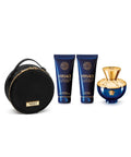 Gianni Versace Dylan Blue Eau de Parfum 3.4oz + Shower Gel 3.4oz + Body Lotion 3.4oz + Pouch Gift Set For Women