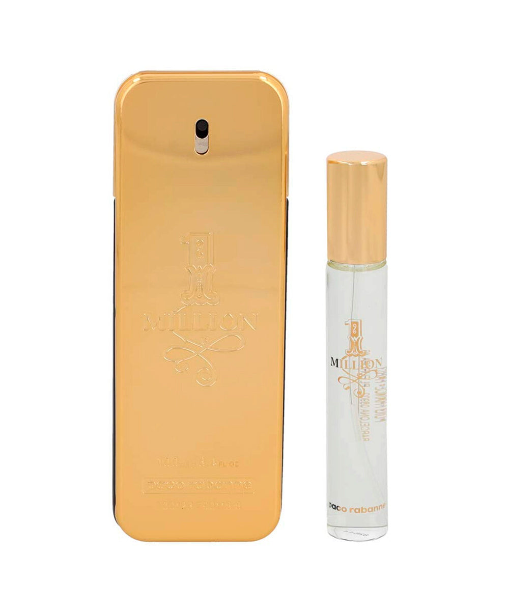 Paco Rabanne 1 Million 3.4oz Eau De Toilette + 0.68oz Eau De Toilette Gift Set For Men