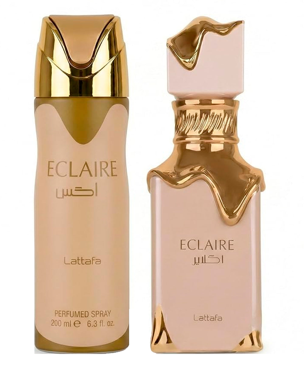 Lattafa Eclaire Eau de Parfum 3.4oz + Perfumed Spray 6.8oz Gift Set Unisex
