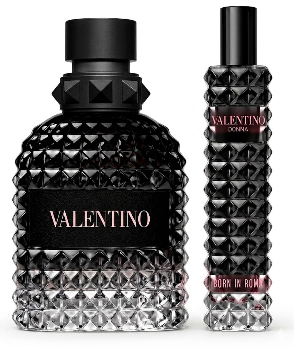 Valentino Uomo Born in Roma Eau de Toilette 3.4oz + Travel Bottle 0.34oz Gift Set For Men
