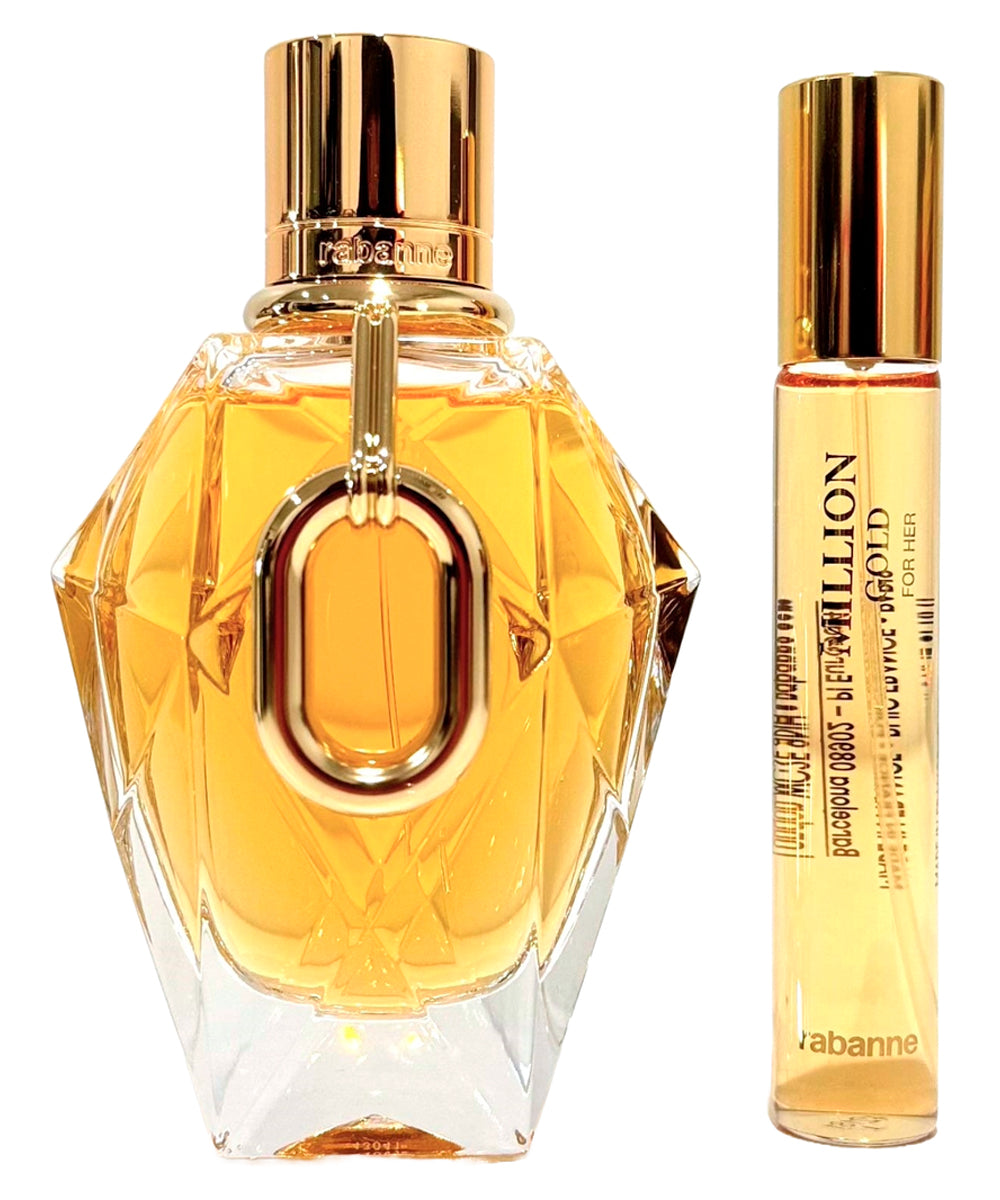Paco Rabanne Million Gold Eau de Parfum 3oz + Eau de Parfum 0.67oz Gift Set For Women