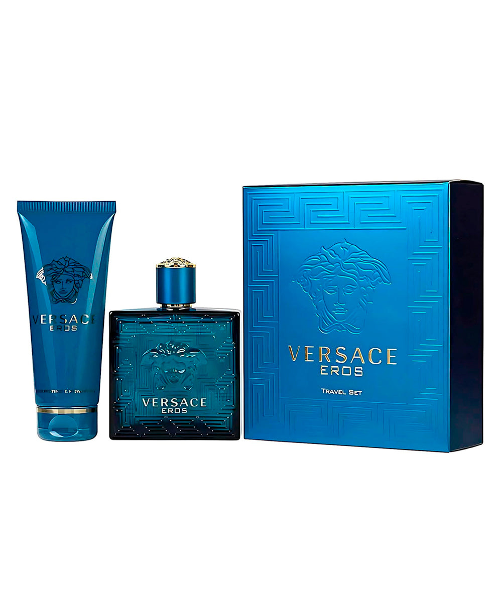 Gianni Versace Eros Eau de Toilette 3.4oz + Shower Gel 3.4oz Gift Set For Men