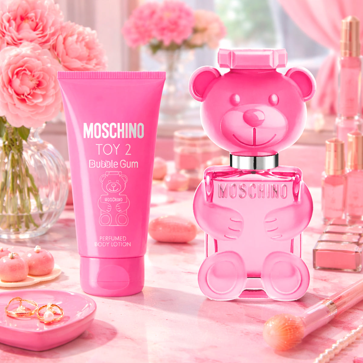 Moschino Toy 2 Bubble Gum Eau de Toilette 1oz + Body Lotion 1.7oz Gift Set For Women