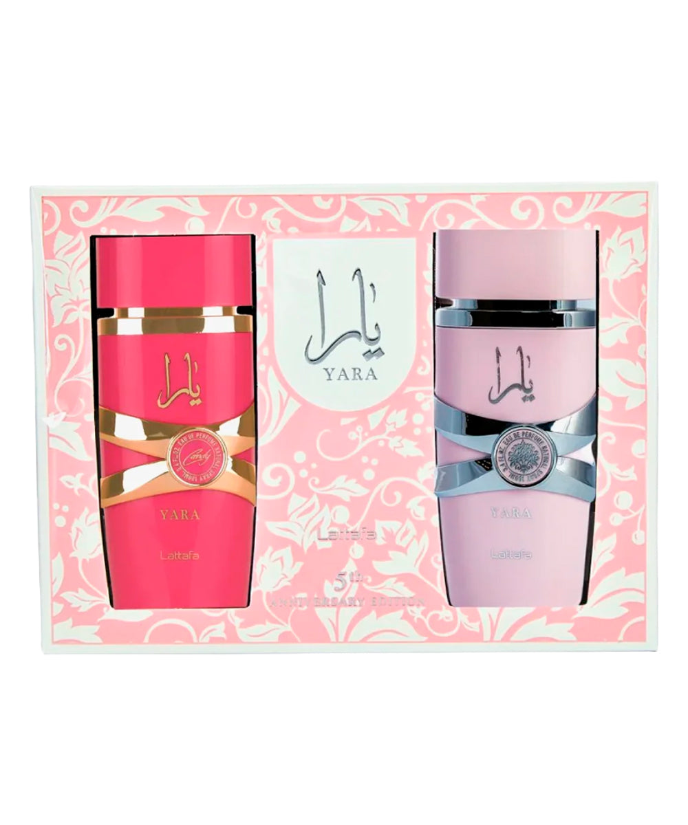 Lattafa Yara Eau de Parfum 3.4oz + Yara Candy Eau de Parfum 3.4oz Gift Set For Women