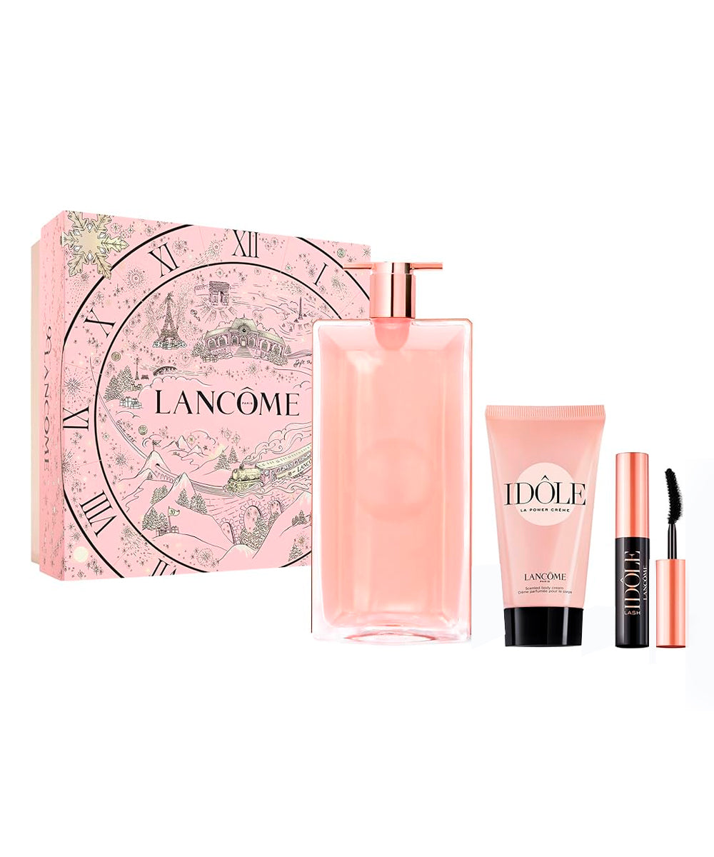 Lancome Idole Eau de Parfum 1.7oz + Body Lotion 1.7oz + Mascara 0.85oz  Gift Set For Women