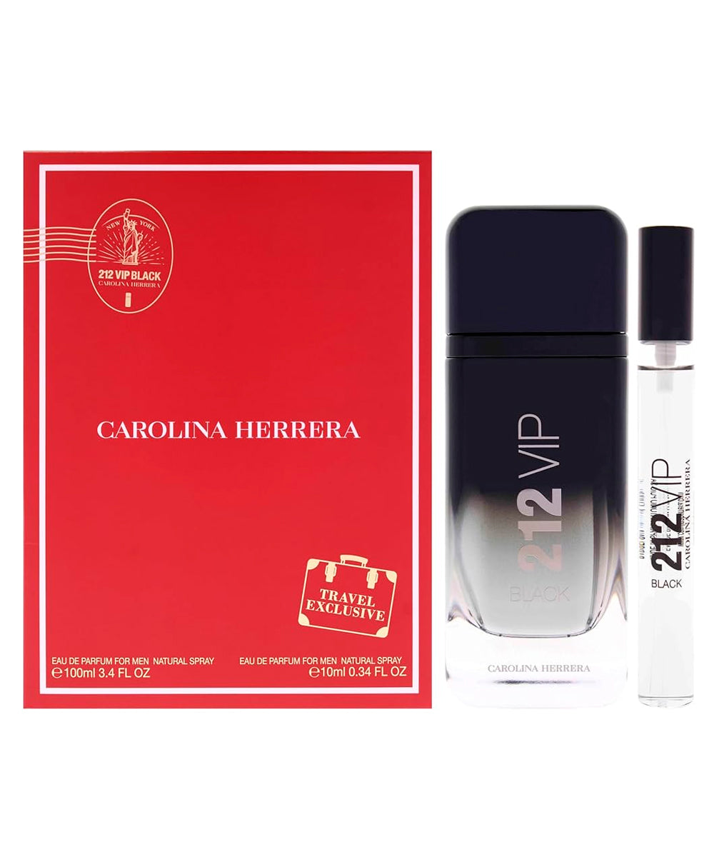 Carolina Herrera 212 Vip Black Eau de Parfum 3.4oz + Eau de Parfum 0.34oz For Men