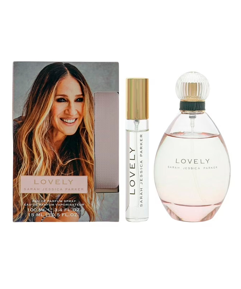 Sarah Jessica Parker Lovely Eau de Parfum 3.4oz + Eau de Parfum 0.5oz Gift Set For Women