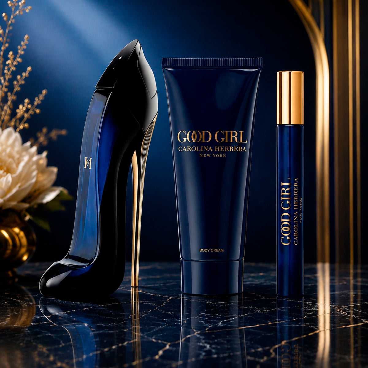 Carolina Herrera Good Girl Eau de Parfum 2.7oz + Body Lotion 3.4oz + Eau de Parfum  0.34oz Gift Set For Women