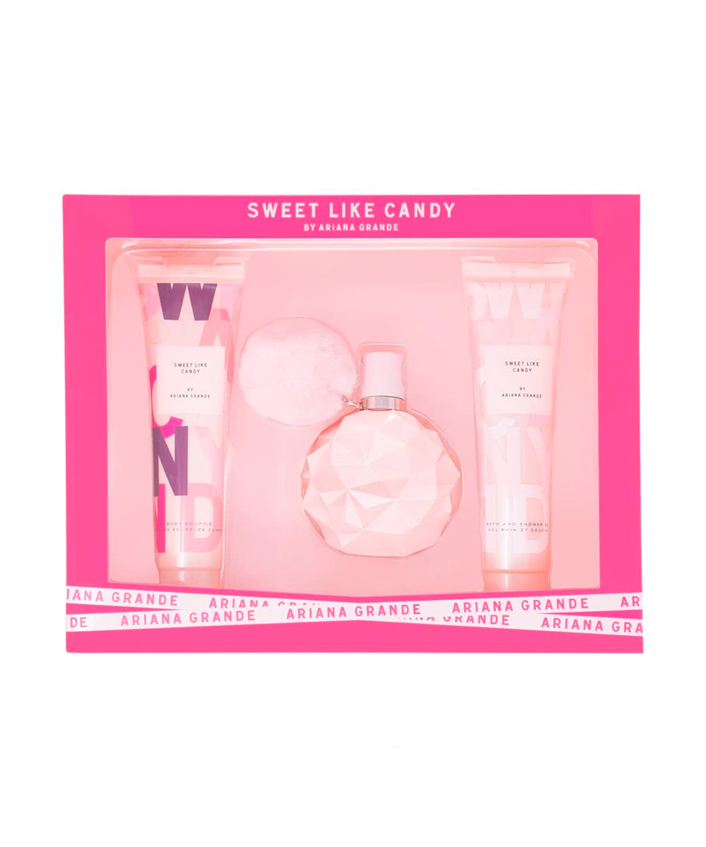 Ariana Grande Sweet Like Candy Eau De Parfum 3.4oz + Body Soufflé 3.4oz + Body Mist 4oz Gift Set For Women