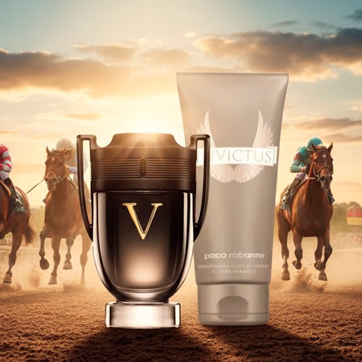 Paco Rabanne Invictus Victory Eau de Parfum Extreme 3.4oz + Shower Gel 3.4oz Gift Set For Men