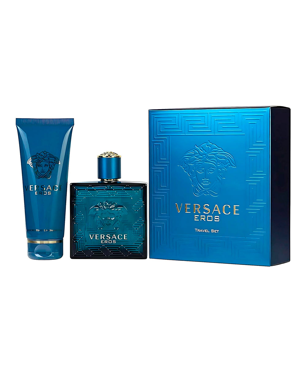 Versace Eros Eau de Toilette 3.4oz + Shower Gel 3.4oz Gift Set For Men