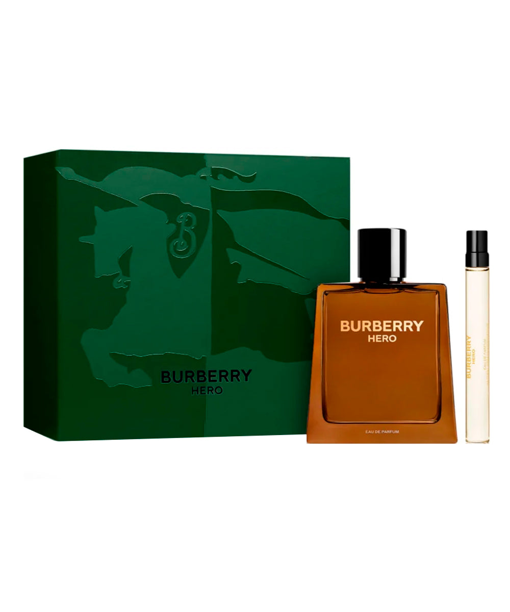 Burberry Hero Eau de Parfum 3.3oz + Eau de Parfum 0.34oz Gift Set For Men