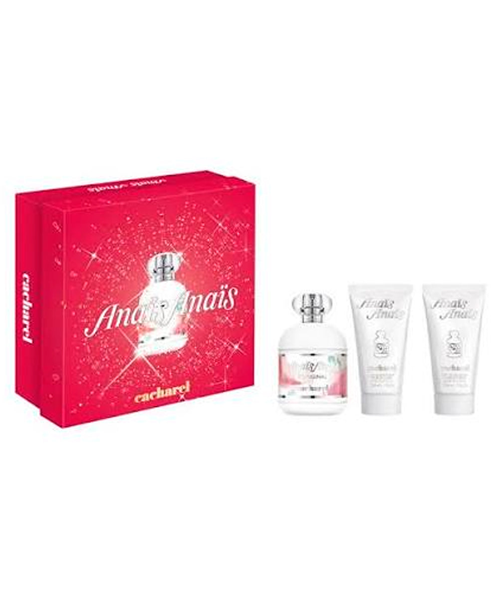 Carcharel Anais Anai Eau de Toilette 3.4.oz + 2 Body Lotions 1.7oz Gift Set For Women