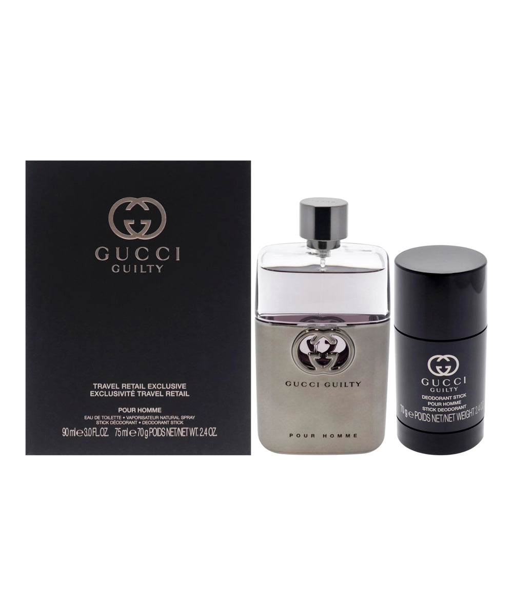 Gucci Guilty Pour Homme Eau de Toilette 3oz + Deodorant Stick 2.4oz Gift Set For Men