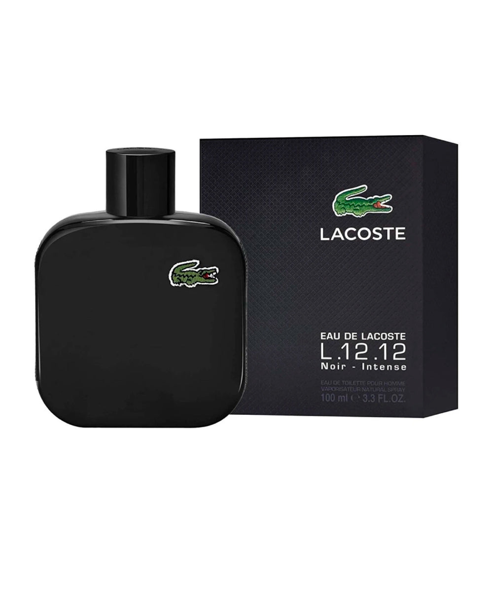Lacoste L.12.12 Noir Intense Eau de Toilette 3.3oz For Men