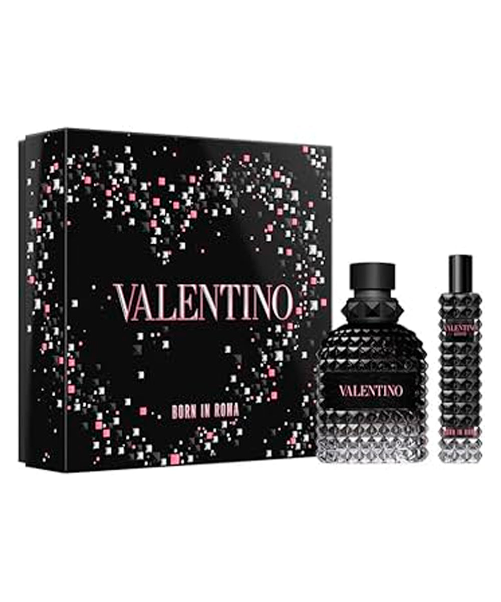 Valentino Uomo Born in Roma Eau de Toilette 3.4oz + Travel Bottle 0.34oz Gift Set For Men