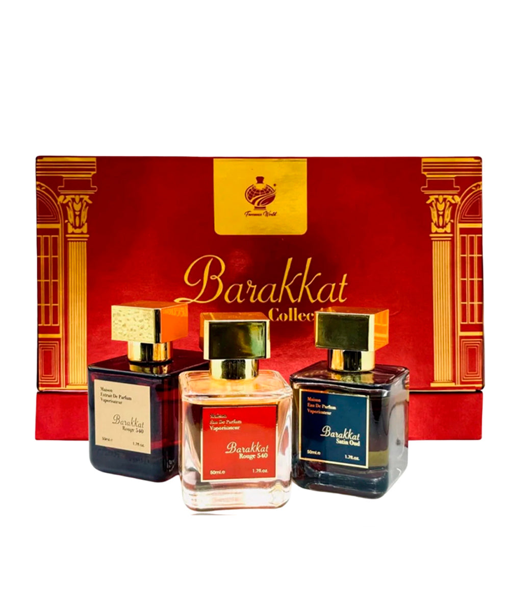 Brandy Designs Barakkat Collection Rouge 540 Eau de Parfum 1.7oz + Rouge 540 Extrait de Parfum 1.7oz + Satin Oud Eau de Parfum 1.7oz  Gift Set For Women
