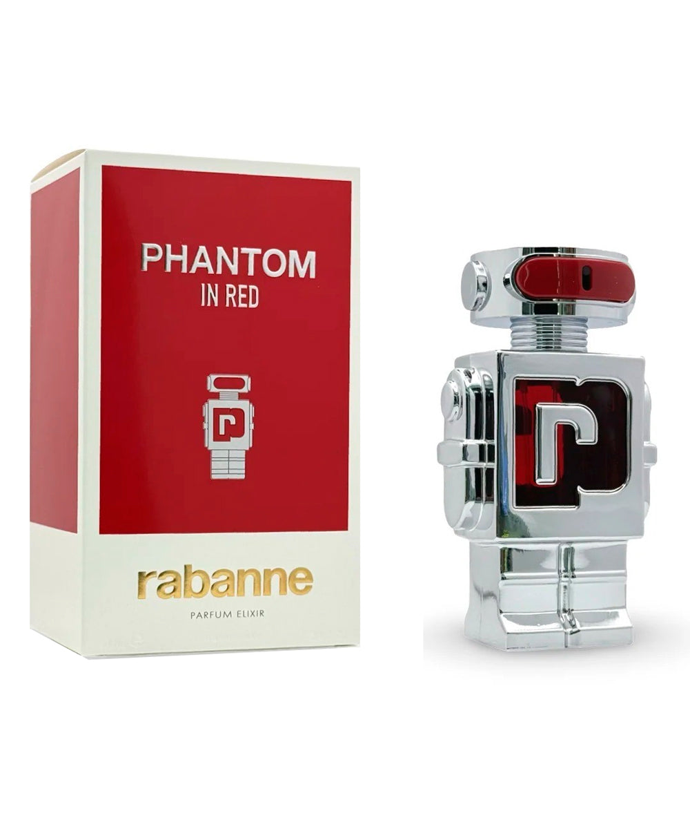 Paco Rabanne Phantom In Red Parfum Elixir 3.4oz For Men