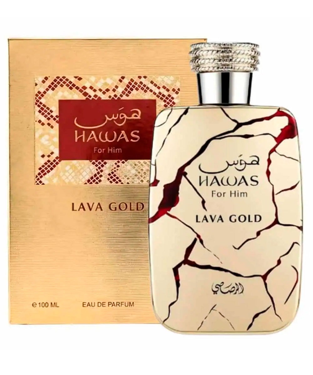 Rasasi Hawas Lava Gold Eau de Parfum 3.4oz For Men