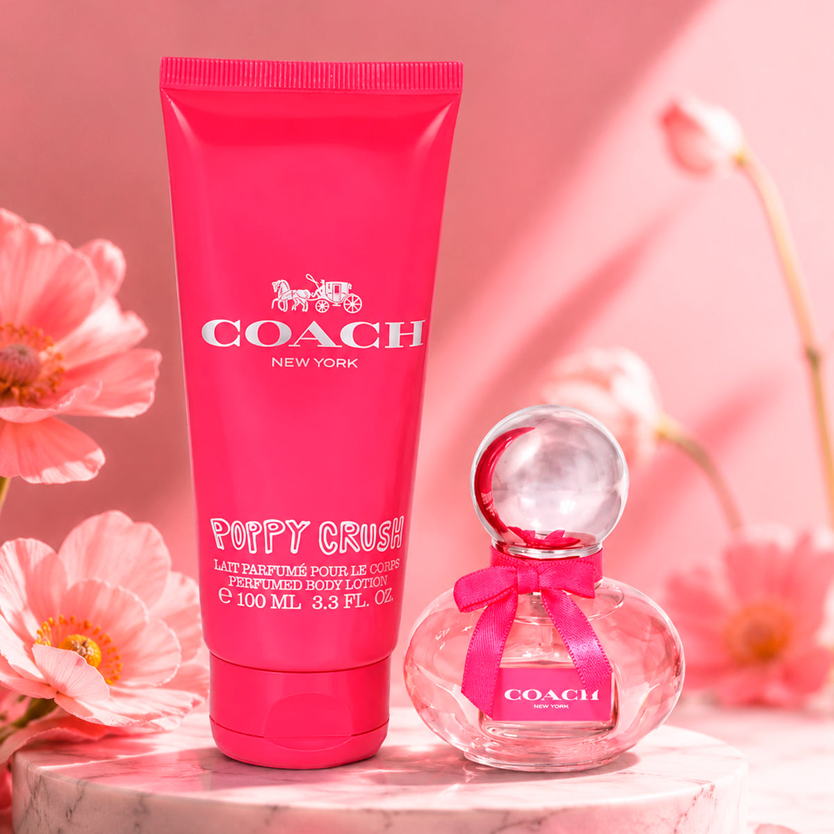 Coach Poppy Eau de Parfum 1oz + Body Lotion 3.4oz Gift Set For Women