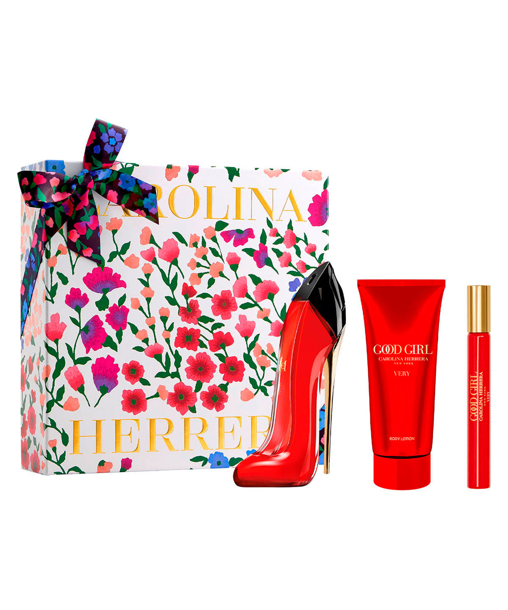 Carolina Herrera Very Good Girl Eau de Parfum 2.7oz + Eau de Parfum 0.34oz + Body Lotion 3.4oz Gift Set For Women