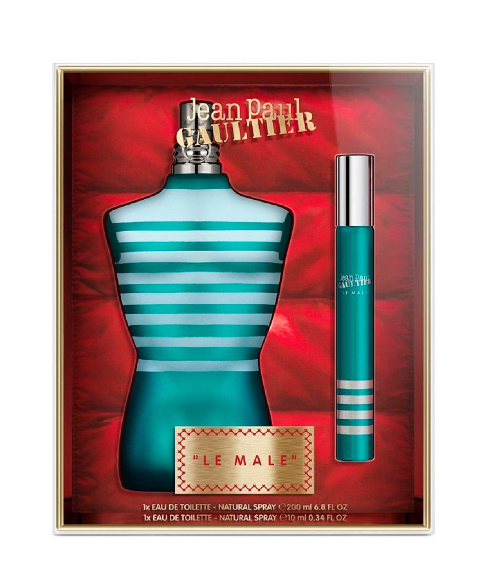 Jean Paul Gaultier Le Male Eau de Toilette 4.2oz + Eau de Toilette 0.68oz Gift Set For Men